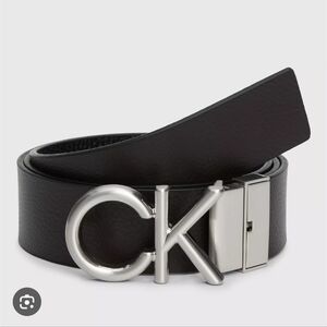 Calvin Klein Black Belt with Silver Buckle Reversible Nwt